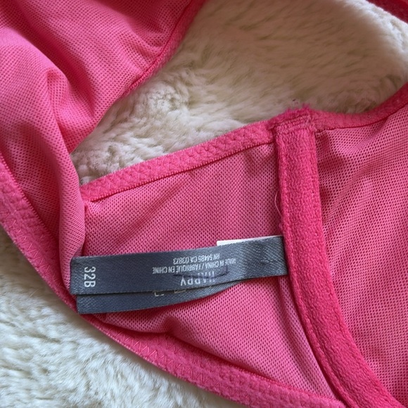 Aerie Hot Pink Mesh Racerback Bra 32B | Sheer, Sexy, Comfy Lingerie - Picture 5 of 7